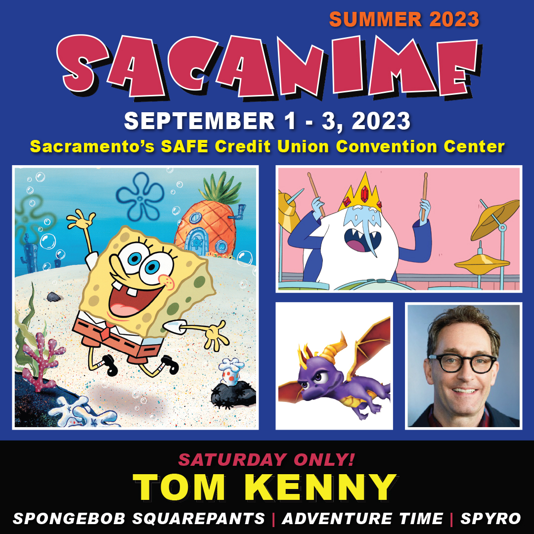 Steve Blum and Tom Kenny SacAnime Summer 2023.